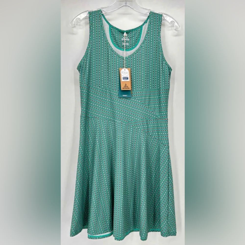 Prana Green Fit Flare Athletic‎ Amelie  Dress Size Small New